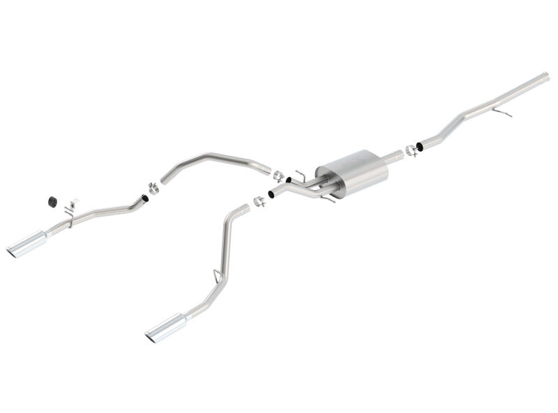 Borla 140540 14 Silv/Sierra 1500 5.3L AT/MT Crew Cab STD Bed ATAK Cat-Back Exhaust