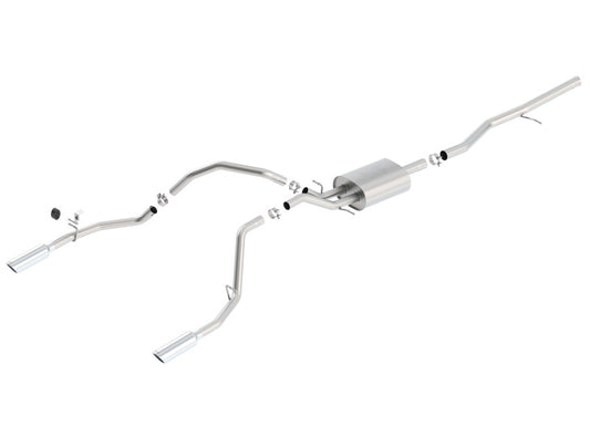 Borla 140540 14 Silv/Sierra 1500 5.3L AT/MT Crew Cab STD Bed ATAK Cat-Back Exhaust