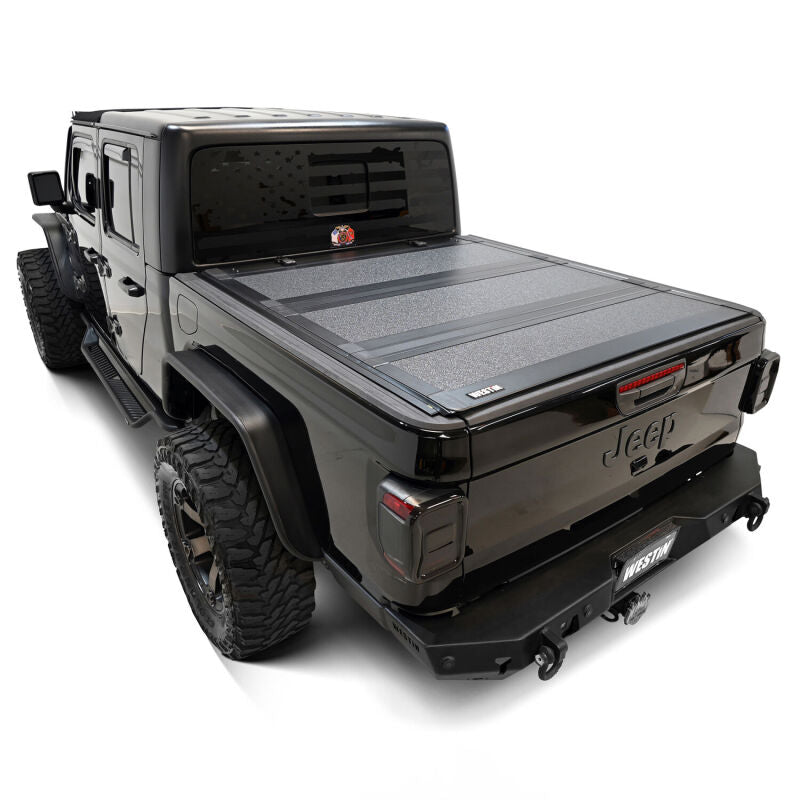 Westin 19-44165 20-22 Jeep Gladiator JT 4WD 5ft. Bed Hard Tri-Fold Tonneau Cover - Black
