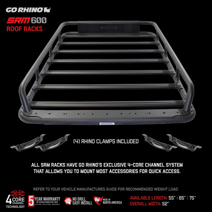 Go Rhino 5936065T Universal 65in SRM 600 Basket Style Rack - Textured black