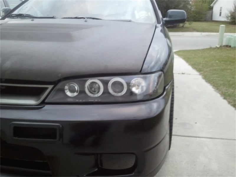 SPYDER 5010728 Spyder Honda Accord 98-02 1PC Projector Headlights LED Halo Amber Reflector Blk PRO-YD-HA98-AM-BK