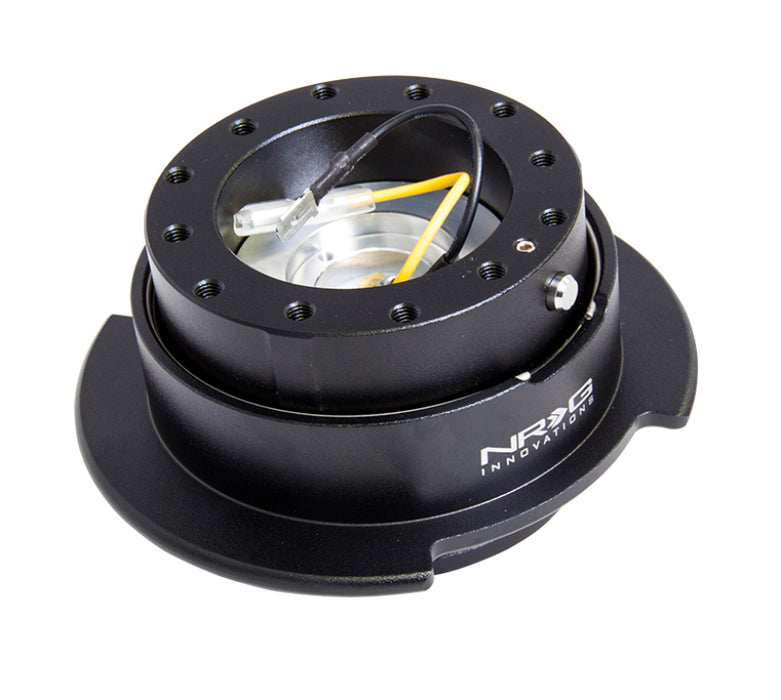 NRG SRK-250BK Quick Release Kit Gen 2.5 - Black / Black Ring w/Finger Grooves