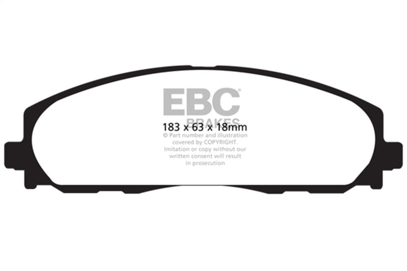 EBC ED91888 2016+ Chrysler Pacifica (Ru) 3.6L Extra Duty Front Brake Pads
