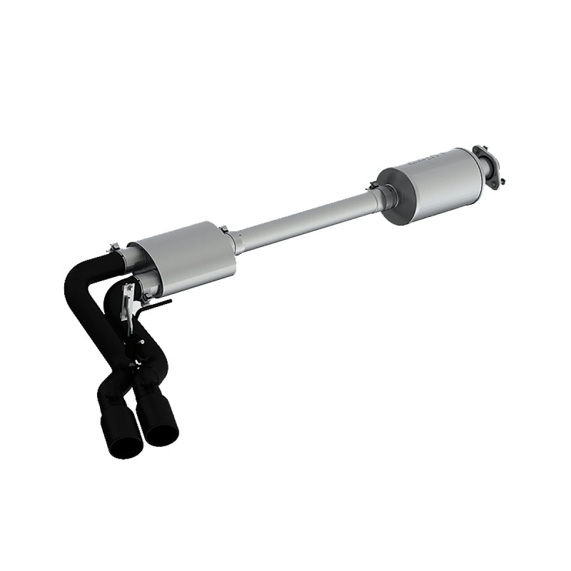 MBRP S5262BLK 15-20 Ford F150 Pre-Axle 4in OD Tips Dual Outlet 3in Black Coated Cat Back Exhaust
