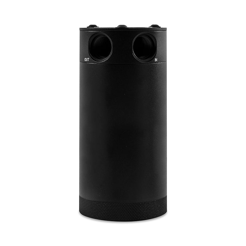 Mishimoto MMBCC-CBTWO-XLBK 2-Port Universal XL Baffled Catch Can - Black