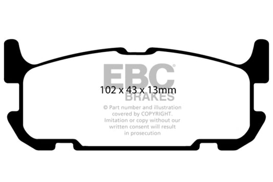 EBC DP41685R 04-05 Mazda Miata MX5 1.8 (Sports Suspension) Yellowstuff Rear Brake Pads
