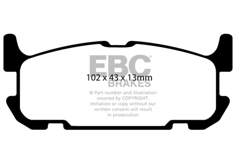 EBC DP21685 04-05 Mazda Miata MX5 1.8 (Sports Suspension) Greenstuff Rear Brake Pads