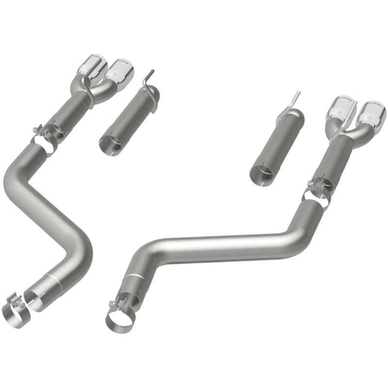 Magnaflow 19206 MagnaFlow Axle-Back, SS, 3in, Quad Split Rear 3.5 Tips 2015 Dodge Challenger incl SRT Hellcat
