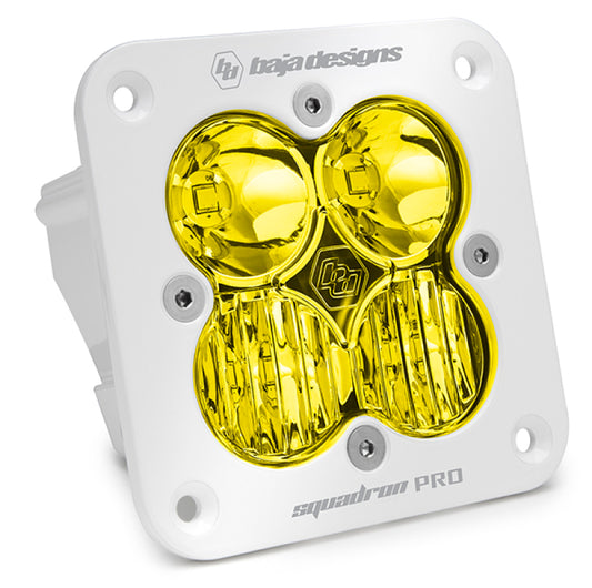 Baja Designs 491013WT Flush Mount LED Light Pod White Amber Lens Driving/Combo Pattern Squadron Pro