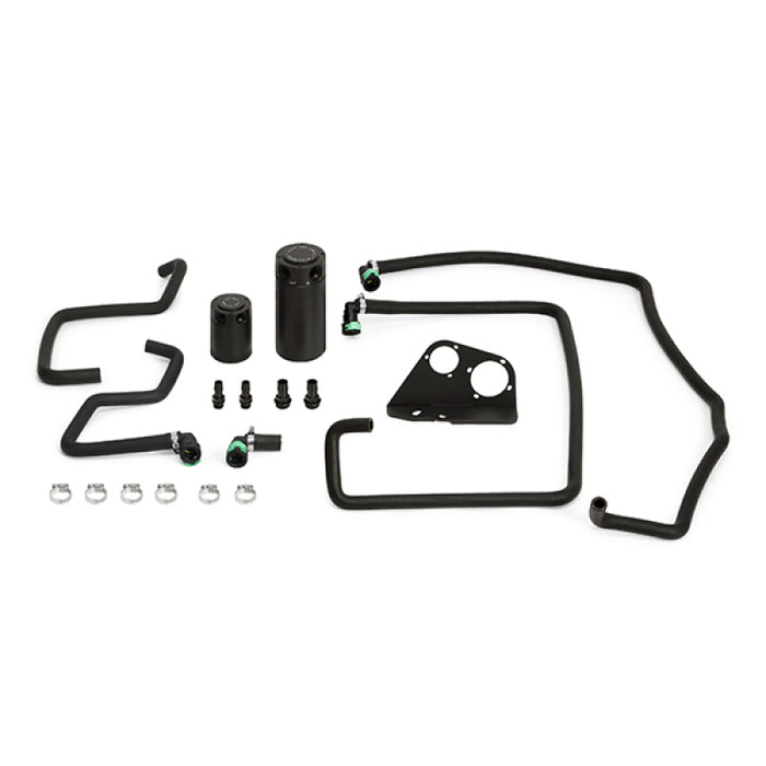 Mishimoto MMBCC-F35T-15SBE 15-16 Ford F-150 EcoBoost 3.5L Baffled Oil Catch Can Kit - Black
