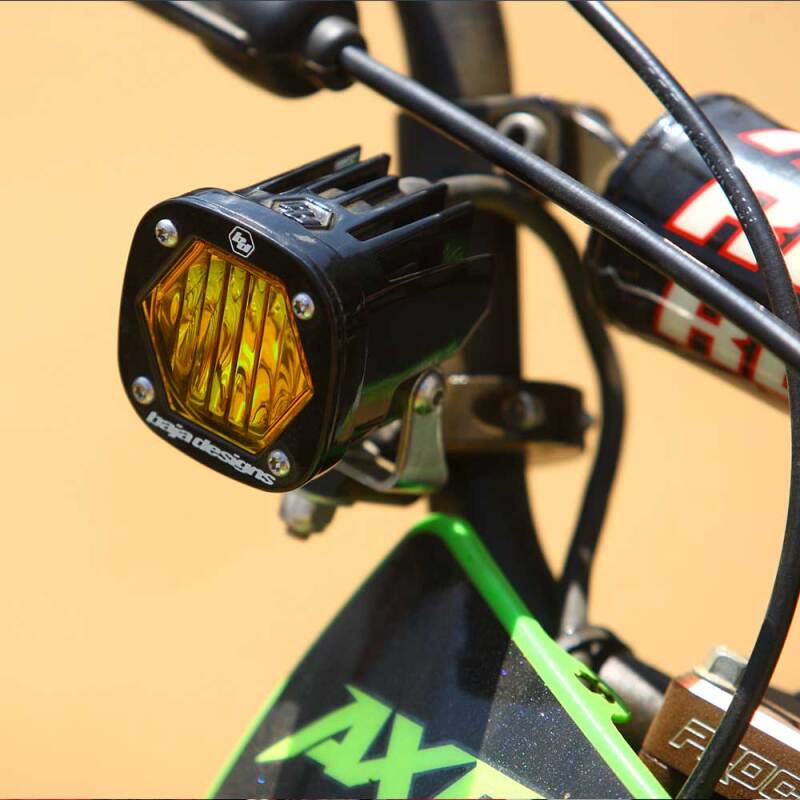 Baja Designs 387003 S1 Wide Cornering Electric Start Pit Bike LED Light - Amber