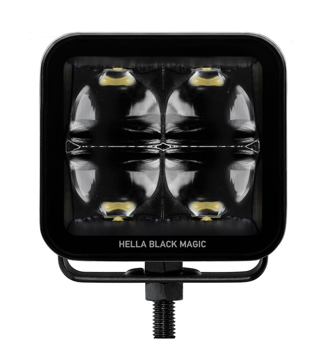 Hella 358176821 Universal Black Magic 3.2in L.E.D. Cube Kit - Spot Beam