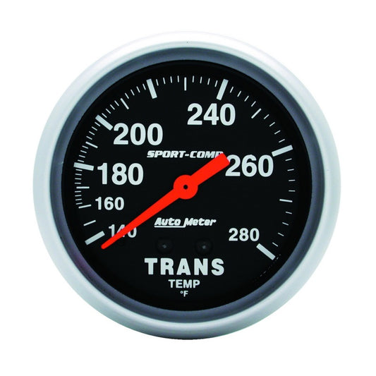 AutoMeter 3451 Autometer Sport-Comp 2-5/8in 140-280 Degrees (F) Mechanical Transmission Temp Gauge