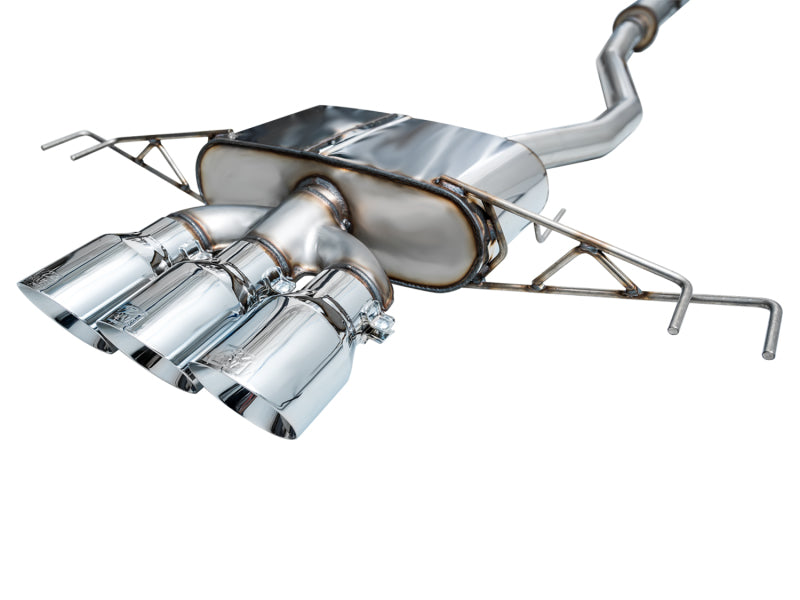 AWE Tuning 3015-52287 2023 Honda Civic Type R FL5 Touring Edition Exhaust w/ Triple Chrome Silver Tips