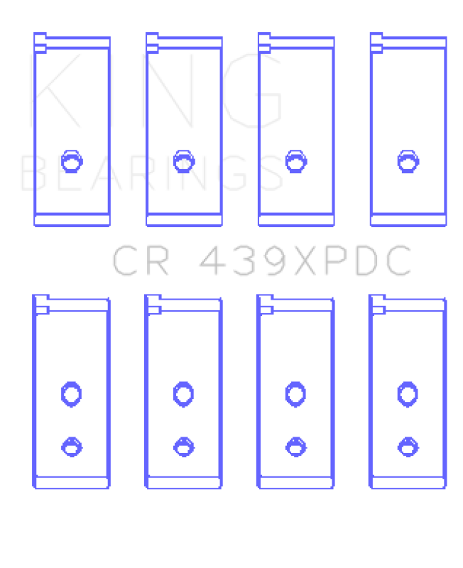 King Engine Bearings CR439XPDCSTDX King Honda 4 B18A1/B18B1 Connecting Rod Bearing Set - Size STD