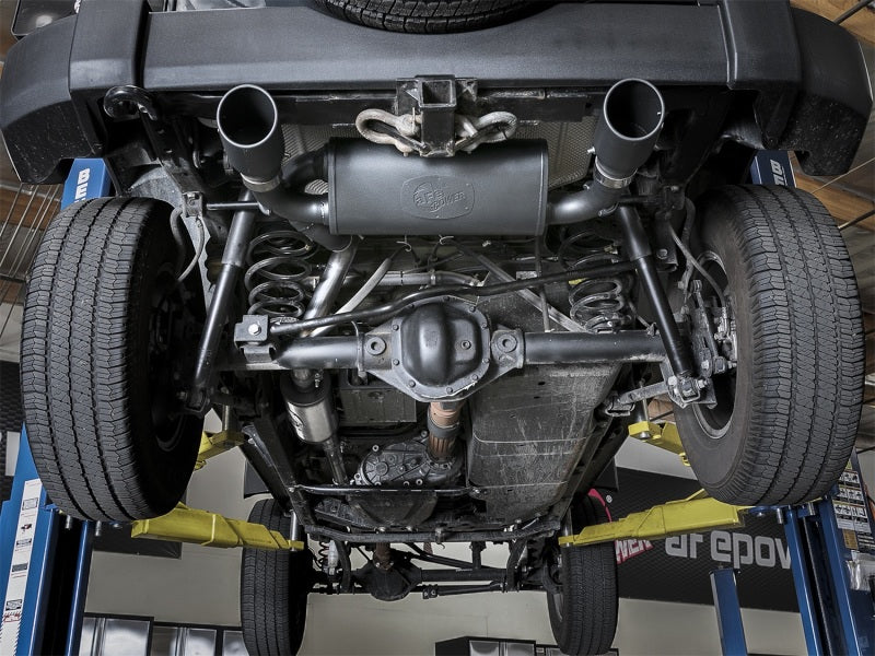 aFe 49-48062-B Rebel Series 2.5in 409 SS Cat-Back Exhaust w/ Black Tips 2007+ Jeep Wrangler (JK) V6 3.6L/3.8L