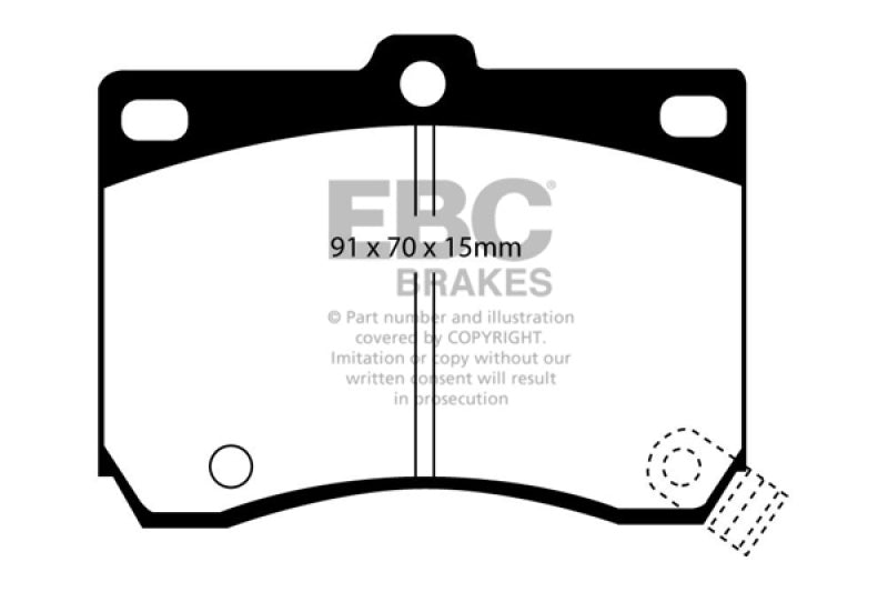EBC DP4824R 91-96 Ford Escort 1.8 Yellowstuff Front Brake Pads