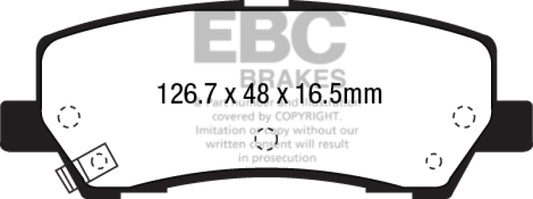 EBC DP43041R 15+ Ford Mustang 2.3 Turbo Yellowstuff Rear Brake Pads