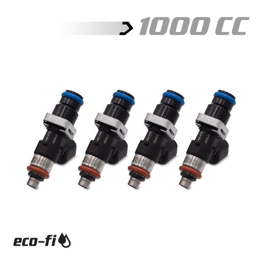 BLOX Racing BXEF-04914.14.K-1000-4 Eco-Fi Street Injectors 1000cc/min w/1/2in Adapter Honda K Series (Set of 4)