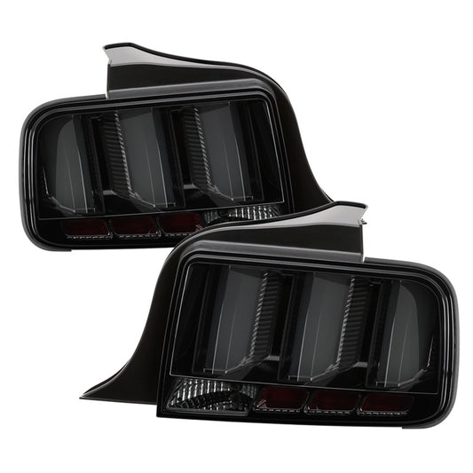 SPYDER 5086709 Spyder 05-09 Ford Mustang (White Light Bar) LED Tail Lights - Smoke ALT-YD-FM05V3-LED-SM