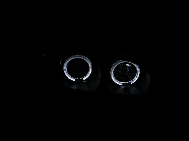 ANZO 121077 2000-2004 Infiniti I30 Projector Headlights w/ Halo Black