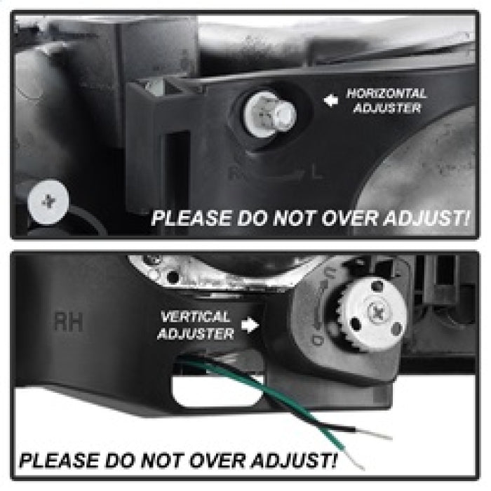 SPYDER 5084521 Spyder GMC Sierra 1500/2500/3500 99-06 V2 Projector Headlights - DRL - Black PRO-YD-CDE00V2-LB-BK