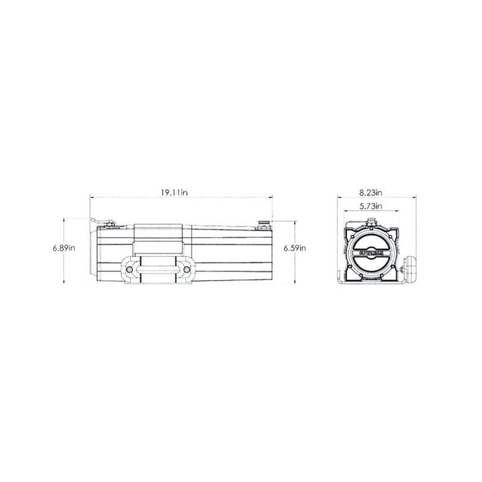 Superwinch 1475200 7500 LBS 12V DC 5/16in x 54ft Steel Rope S7500 Winch