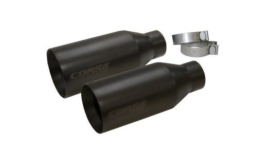 CORSA Performance 14051BPC Corsa 2017-2020 Ford F-150 Raptor 3in Inlet / 5in Outlet Black Cerakote Tip Kit (For Corsa Exh Only)