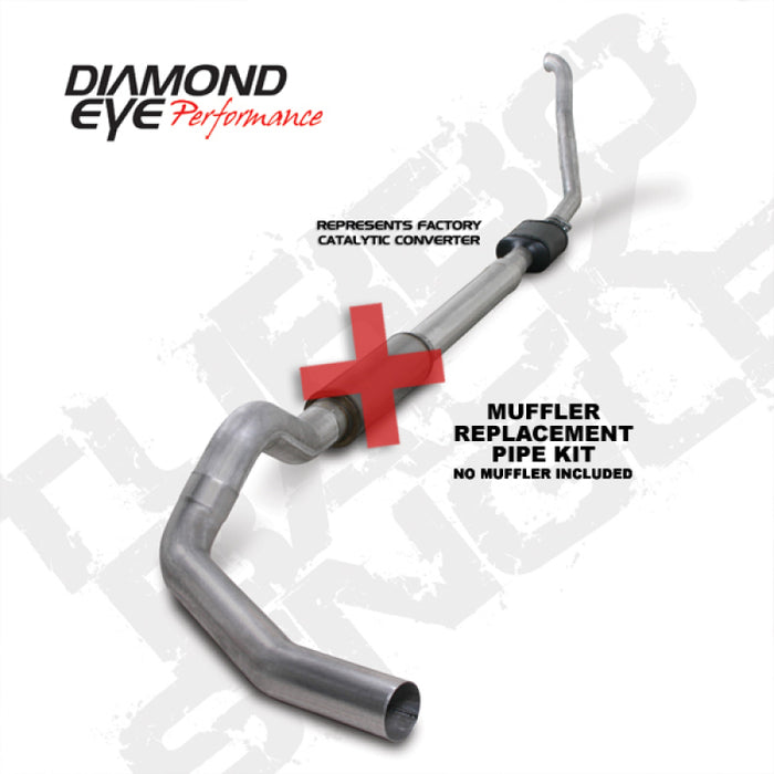 Diamond Eye Performance K5314A-RP Diamond Eye KIT 5in TB MFLR RPLCMENT PIPE SGL ALUM 94-97 5 7 3L F250/F350 PWRSTROKE NFS W CARB STDS