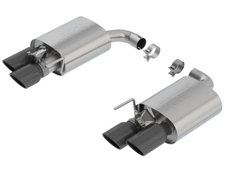 Borla 11951BC 18-19 Ford Mustang GT 5.0L AT/MT 2.5in S-Type Axle Back Exhaust w/ Valves - Black Chrome Tips