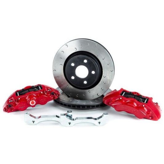 Alcon BKF1551K06 2018+ Jeep JL 350x32mm Rotors 6-Piston Red Calipers Front Brake Upgrade Kit