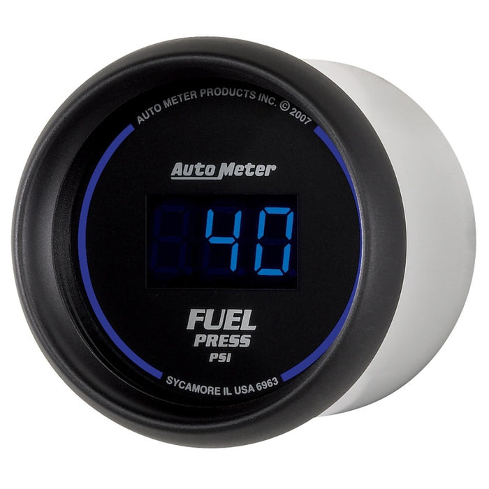 AutoMeter 6963 Autometer 52.4mm 1-100 PSI Black Digital Fuel Pressure Gauge