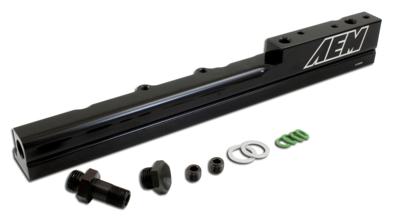 AEM 25-103BK 99-00 Honda Civic Si Black Fuel Rail