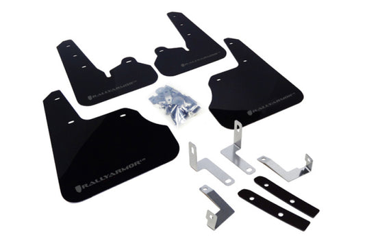 Rally Armor MF22-UR-BLK/GRY 12-16 Subaru Impreza 4D/5D Black UR Mud Flap w/Grey Logo
