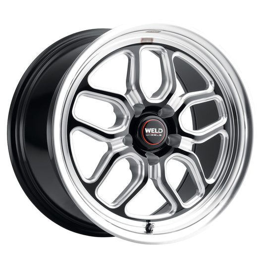 Weld S15270045P40 Racing 17x10 Laguna Drag 5x112 ET40 BS7.1 Gloss BLK MIL DIA 78.1