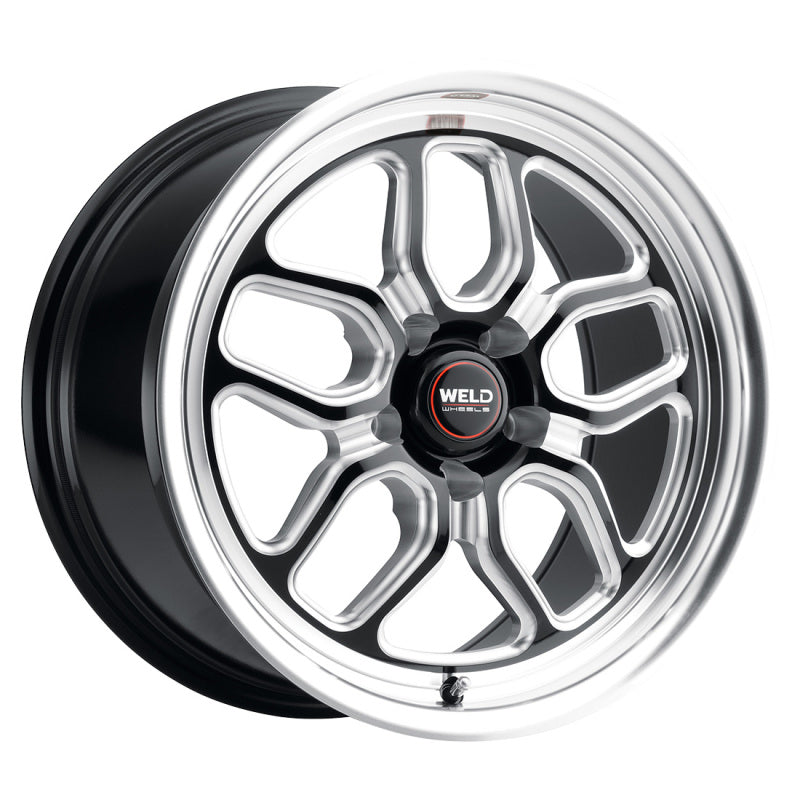 Weld S15270075P38 Racing 17x10 Laguna Drag Wheel 5x127 ET38 BS7.00 Gloss BLK MIL DIA 71.5