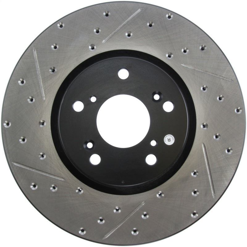 Stoptech 127.40062R StopTech 04-08 Acura TL (Brembo Caliber) SportStop Slotted &amp; Drilled Right Front Rotor
