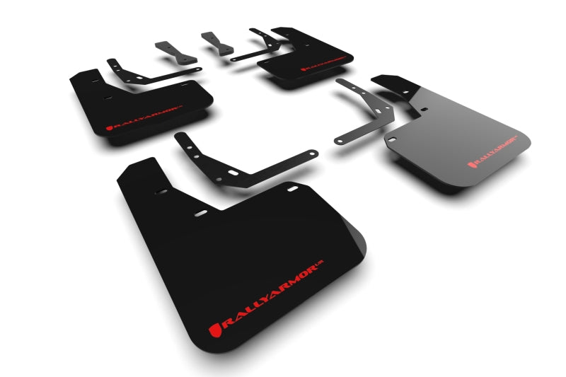Rally Armor MF103-UR-BLK-RD 24-25 Hyundai Kona N Line Black UR Mud Flap - Red Logo