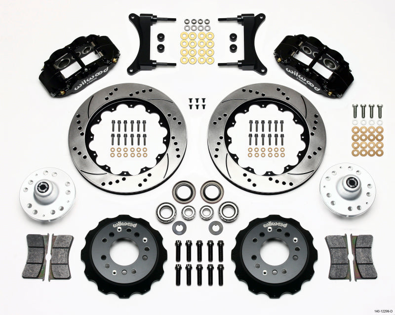 Wilwood 140-12299-D Narrow Superlite 6R Front Hub Kit 14.00in Drilled 79-87 GM G Body