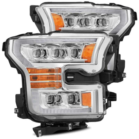 AlphaRex 880148 11-16 Ford F-350 SD NOVA LED Proj Headlights Plank Style Chrm w/Activ Light/Seq Signal