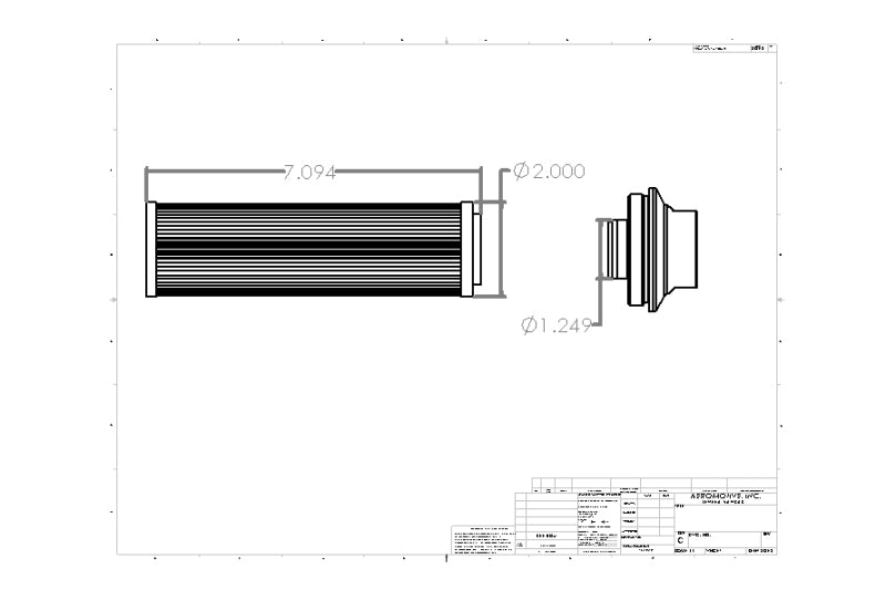 Aeromotive 12364 In-Line Filter - AN-16 10 Micron Microglass Element Extreme Flow