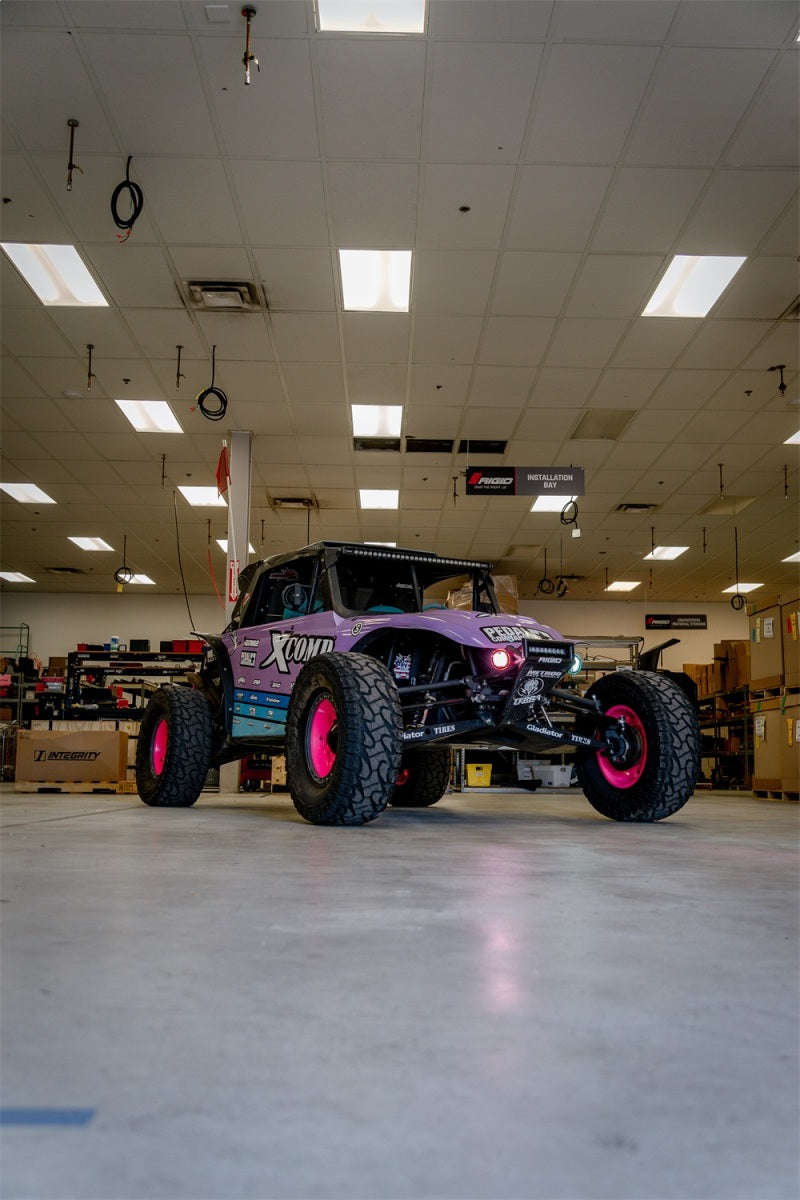 Rigid Industries 36117-SHREDDY x SHREDDY 360-Series 4in Lights w/Wt Bcklght (2) + 6 Covers (2 Pink/2 Teal/2 Blk)