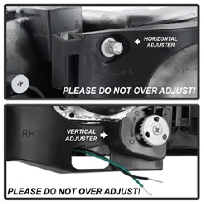 SPYDER 5084521 Spyder GMC Sierra 1500/2500/3500 99-06 V2 Projector Headlights - DRL - Black PRO-YD-CDE00V2-LB-BK