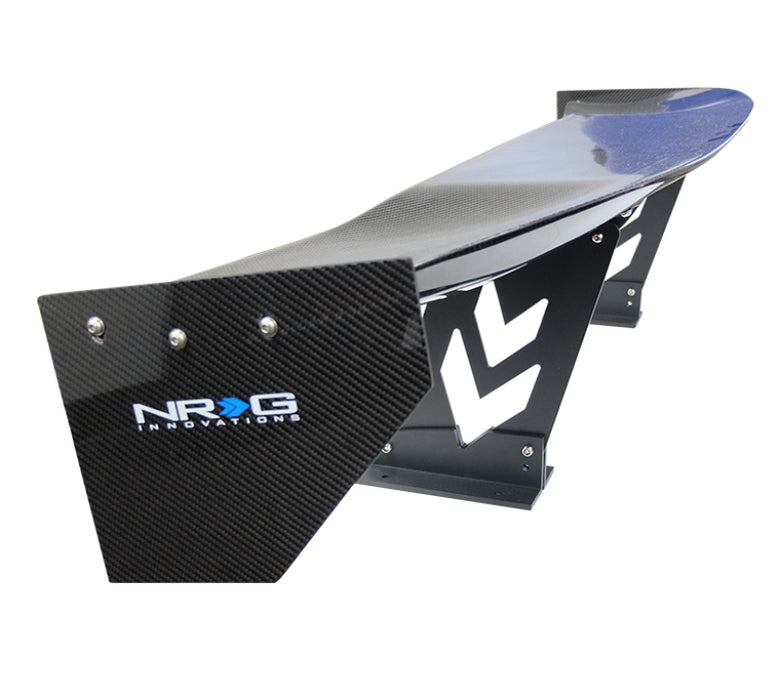 NRG CARB-A590NRG Carbon Fiber Spoiler - Universal (59in.) Logo Large End Plates