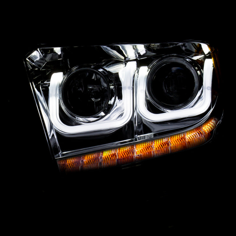 ANZO 111319 2014-2016 Toyota Tundra Projector Headlights w/ U-Bar Chrome