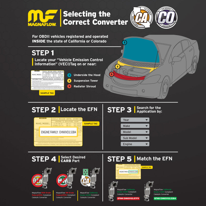 Magnaflow 334104 MagnaFlow Conv Univ 2inch T2 Rear