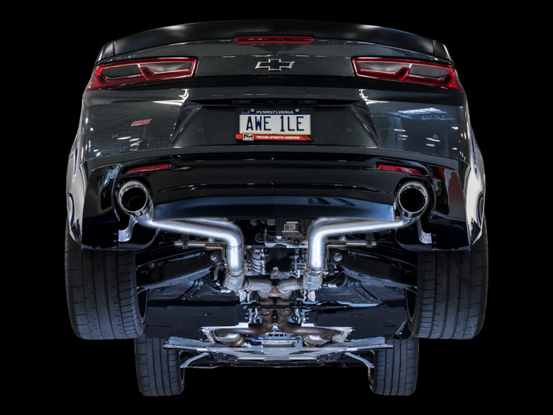 AWE Tuning 3020-32049 16-19 Chevrolet Camaro SS Axle-back Exhaust - Track Edition (Chrome Silver Tips)
