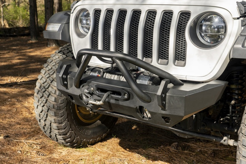 Rugged Ridge 11540.32 HD Bumper Stubby Front 07-18 Jeep Wrangler JK 18-20 Jeep Wrangler JL 2020 JT