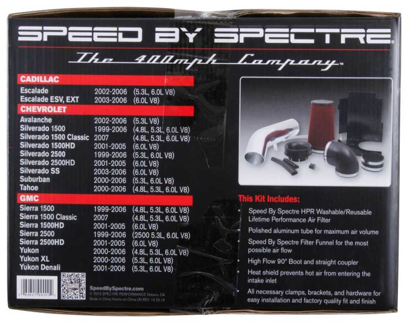Spectre SPE9900 99-07 GM Truck Cold Air Intake