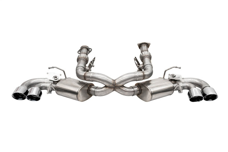 CORSA Performance 21103 Corsa 20-25 Corvette C8 3in Valved Cat-Back 4.5in Pol Quad Tips Fits Factory Perf Exhaust DeletesAFM